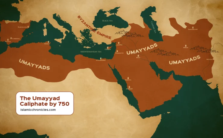 Umayyad Caliphate by 750 CE